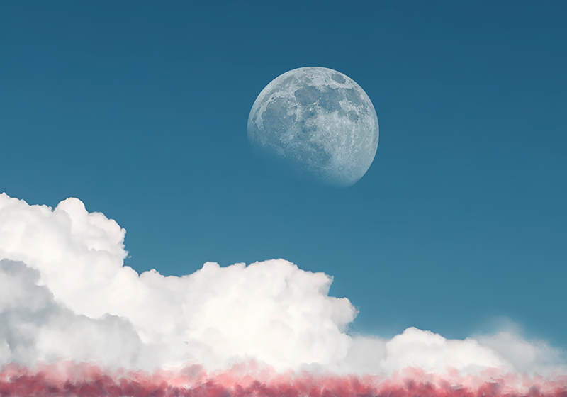 Ethereal Cloud Horizon vinyl rug - TenStickers