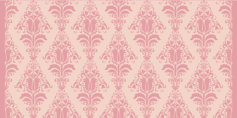 Elegant Pink Motif entrance hall vinyl rug - TenStickers