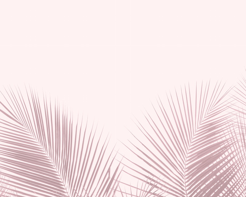 Kawaii Style pink palm leaves floral rug - TenStickers