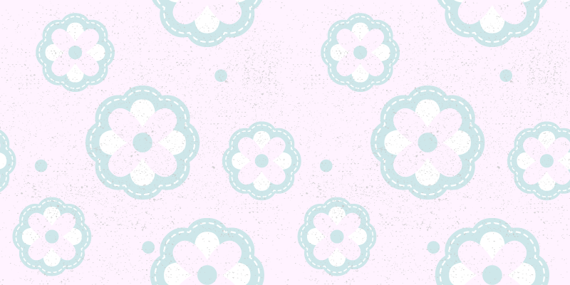 Soft Floral Motif vinyl rug - TenStickers
