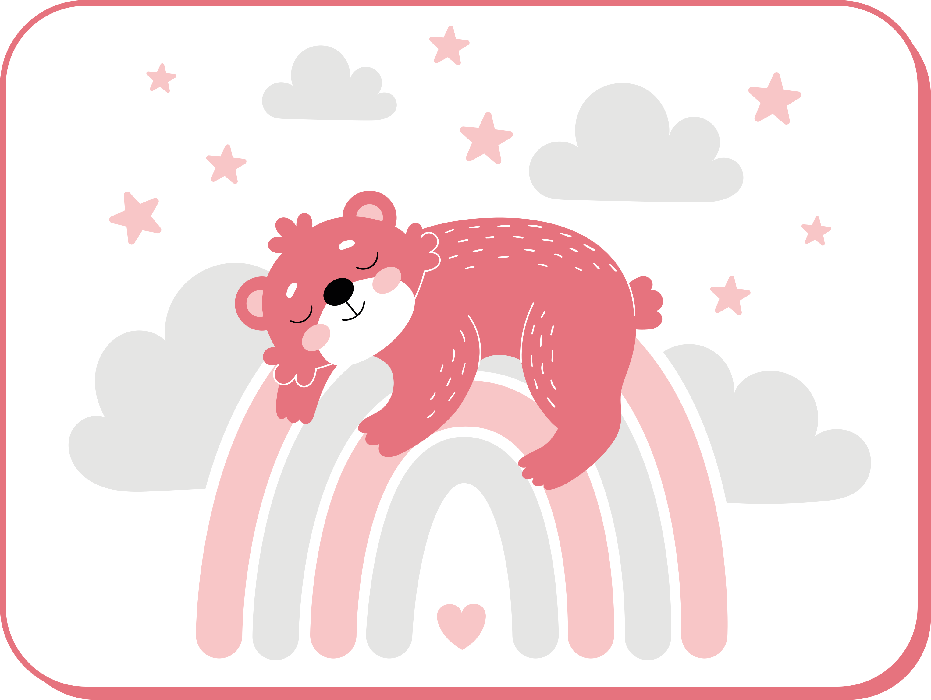 Sleepy Bear Rainbow nursery rugs - TenStickers