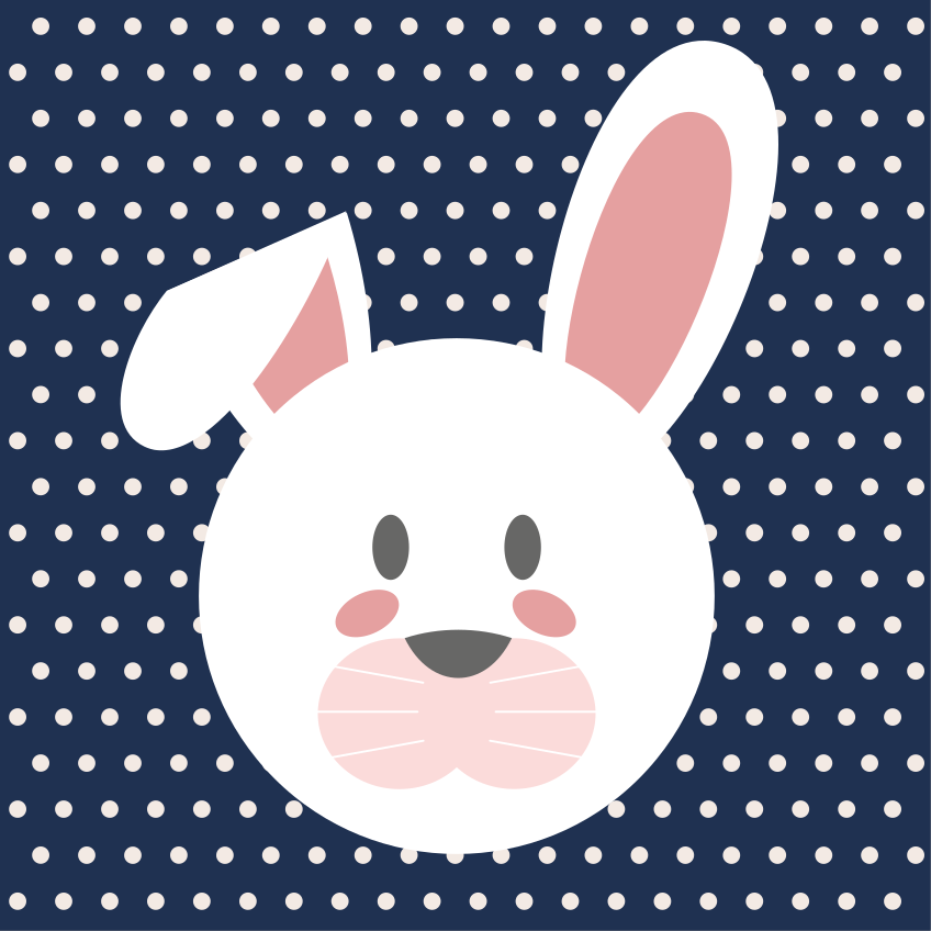 Whimsical Bunny Motif nursery rugs - TenStickers