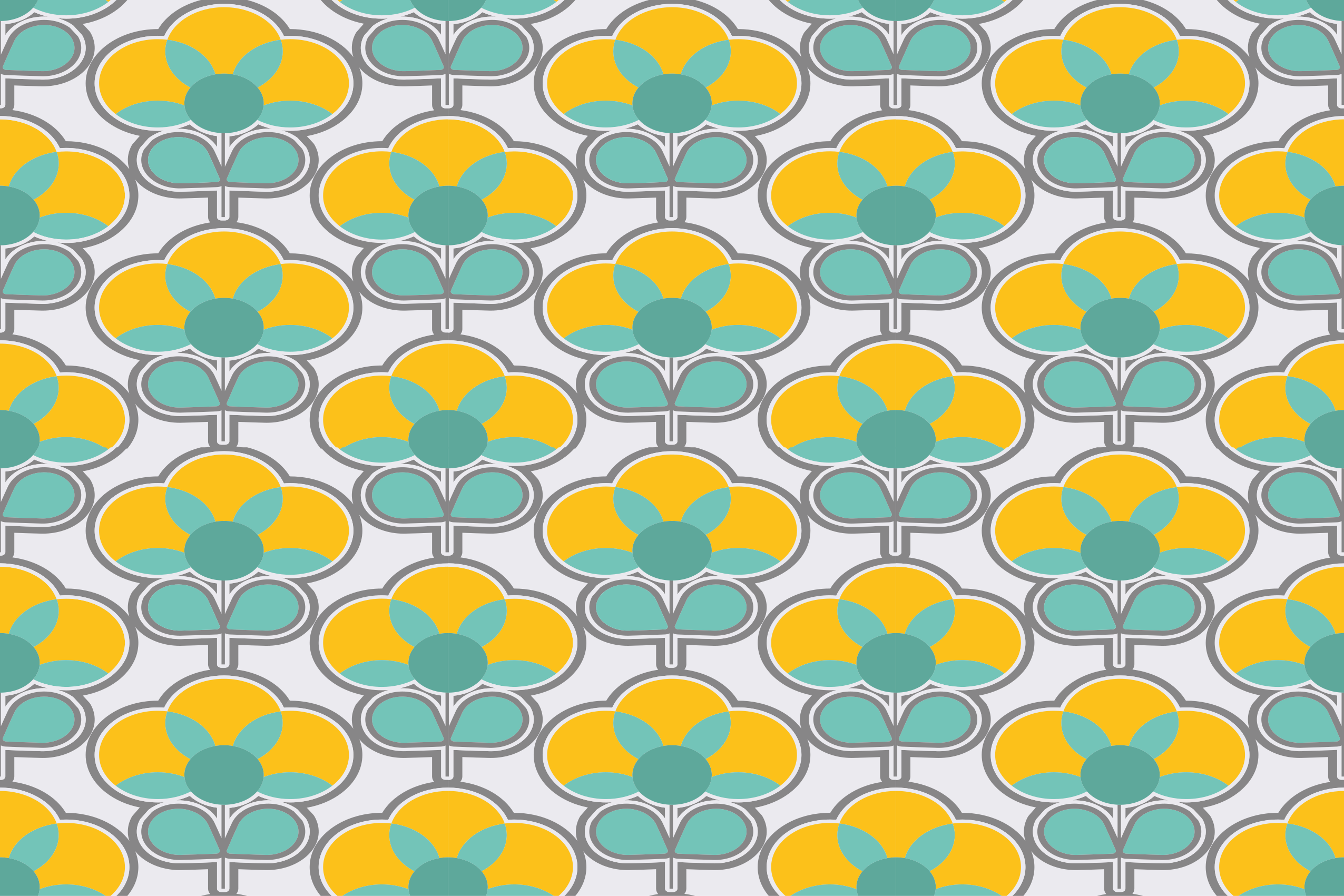 Geometric Floral Pattern geometric rugs - TenStickers