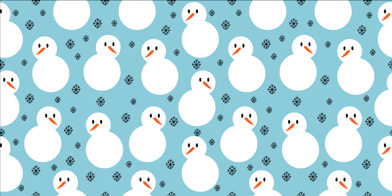 Christmas snowman pattern  vinyl rug - TenStickers