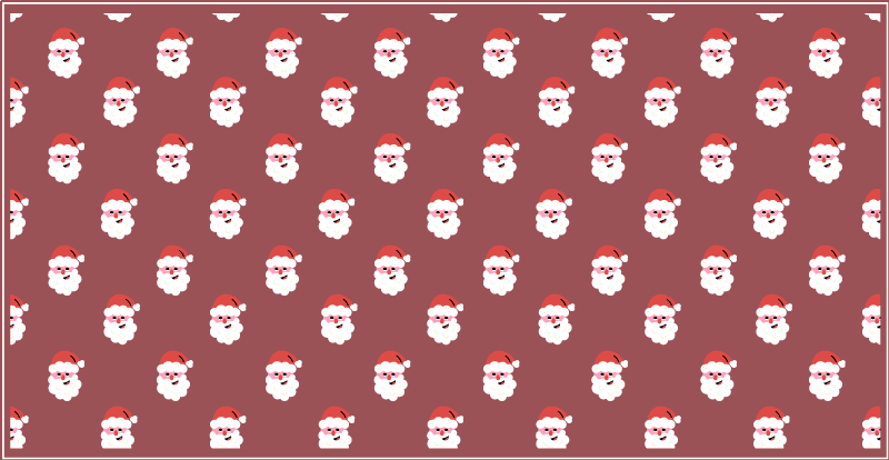 Santa Claus red pattern Christmas vinyl rug - TenStickers