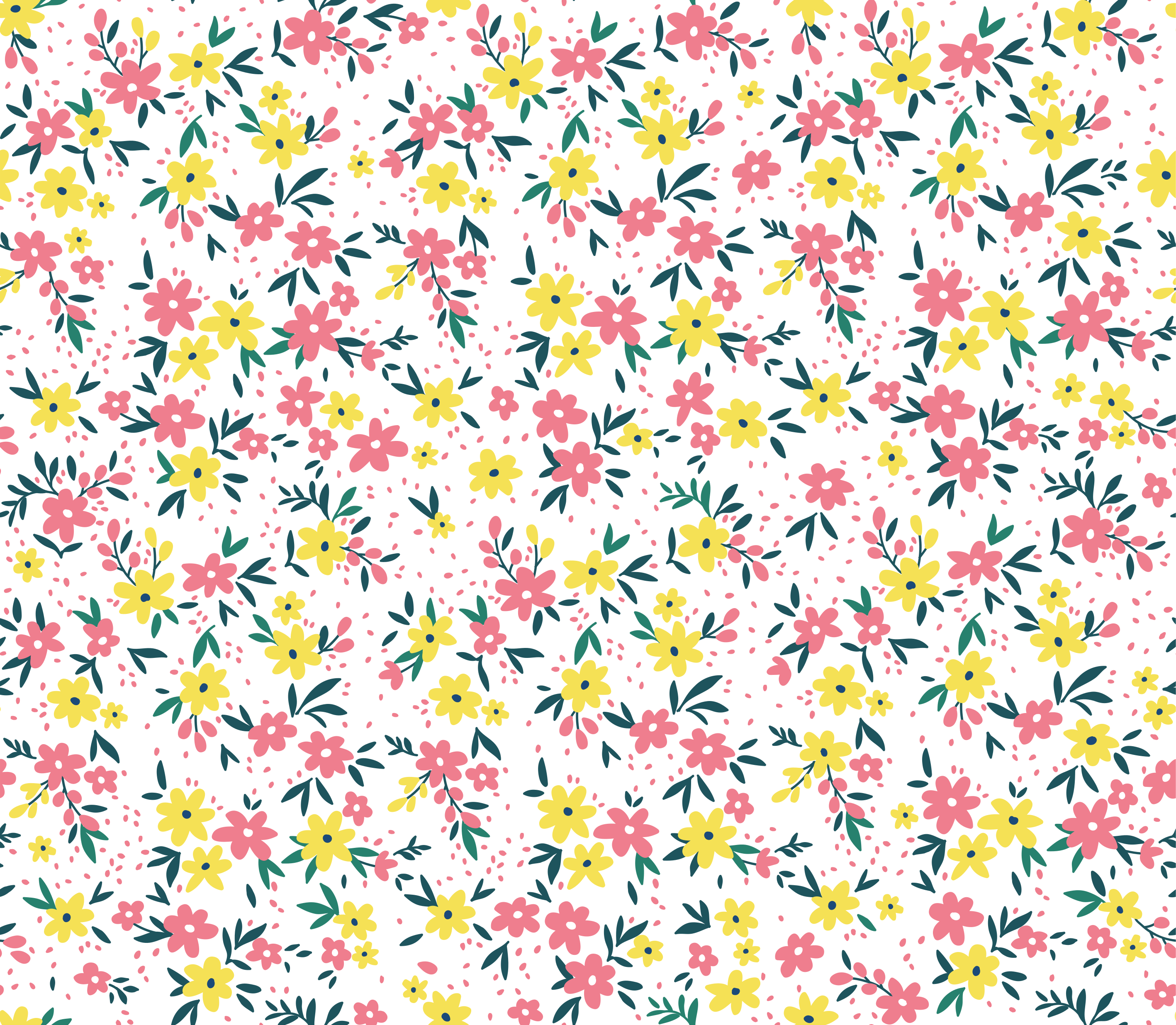 Floral Spring Canvas carpet roses - TenStickers