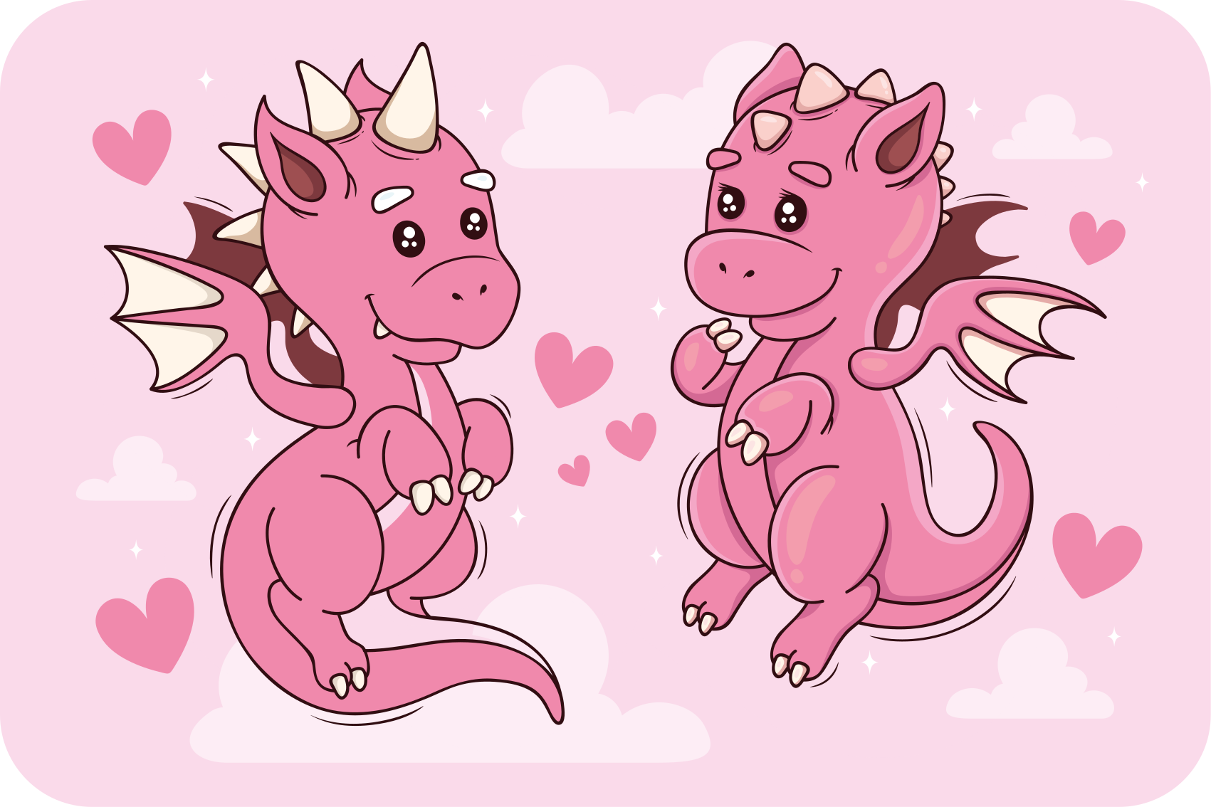 Pink dragons baby play mat - TenStickers