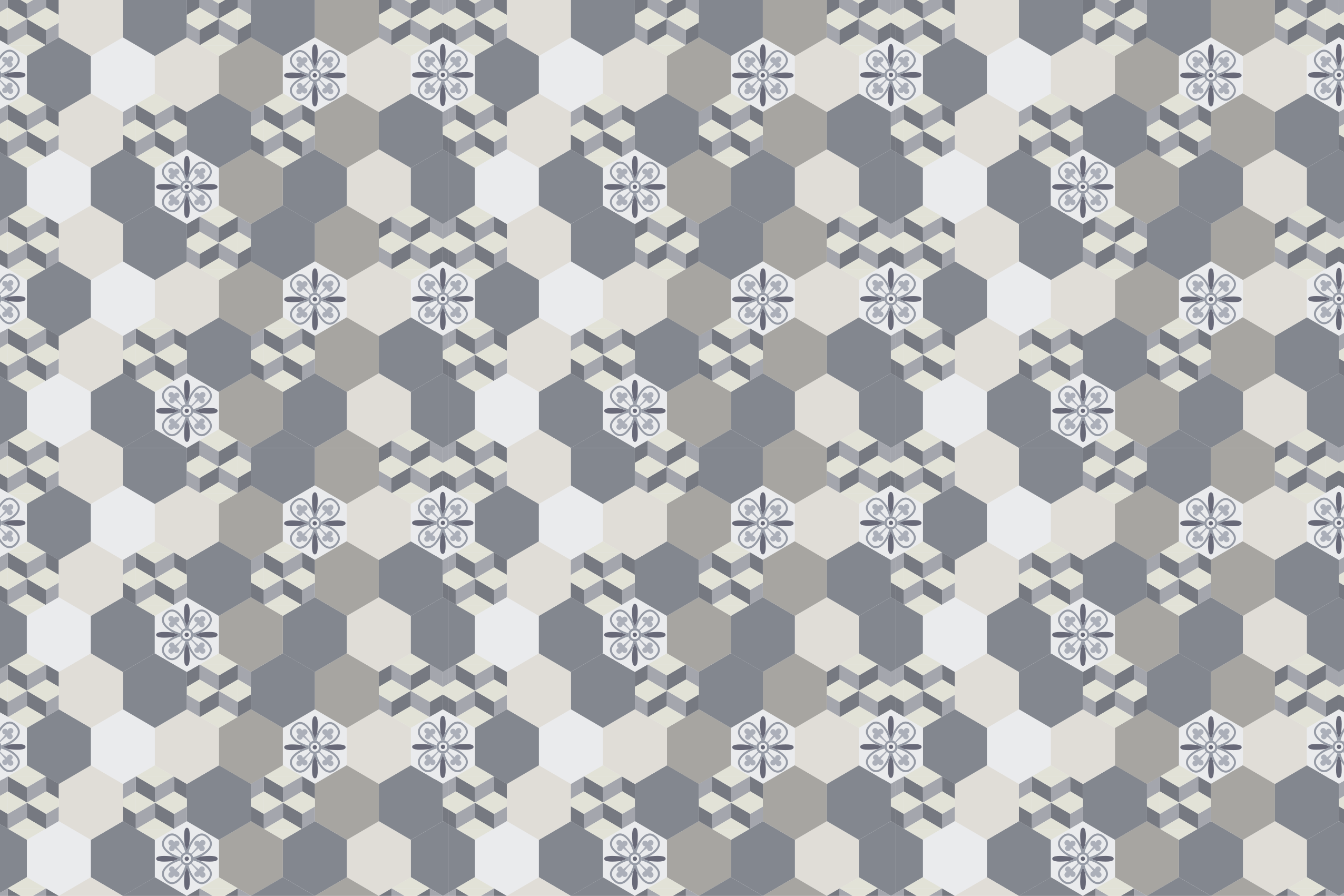 Geometric Tile floor carpet tiles - TenStickers