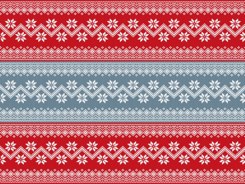 Festive Nordic Pattern Christmas rug - TenStickers