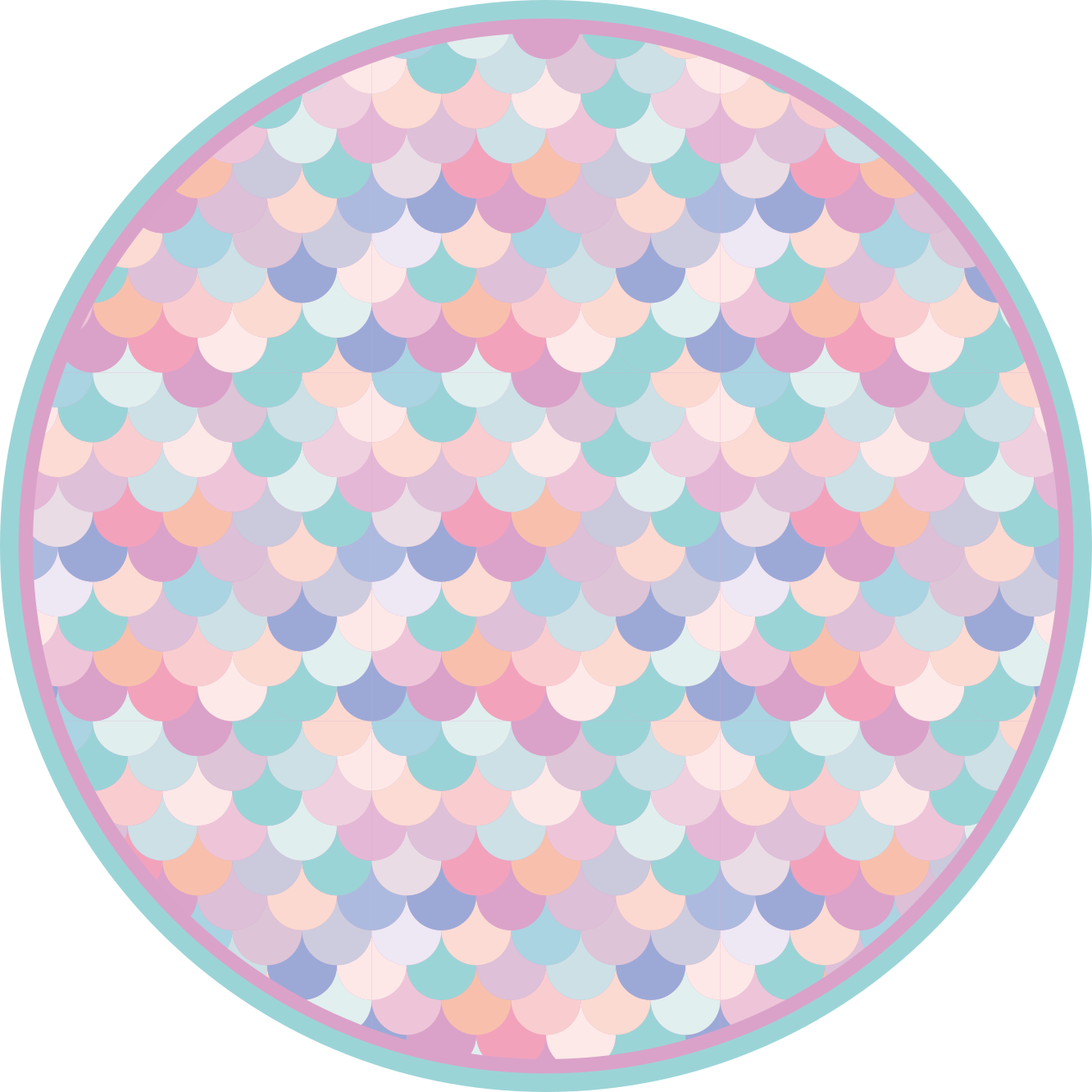Mermaid Scale Pattern stripes carpet - TenStickers