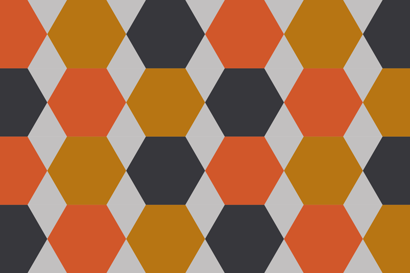 Hexagonal Pattern geometric rugs - TenStickers