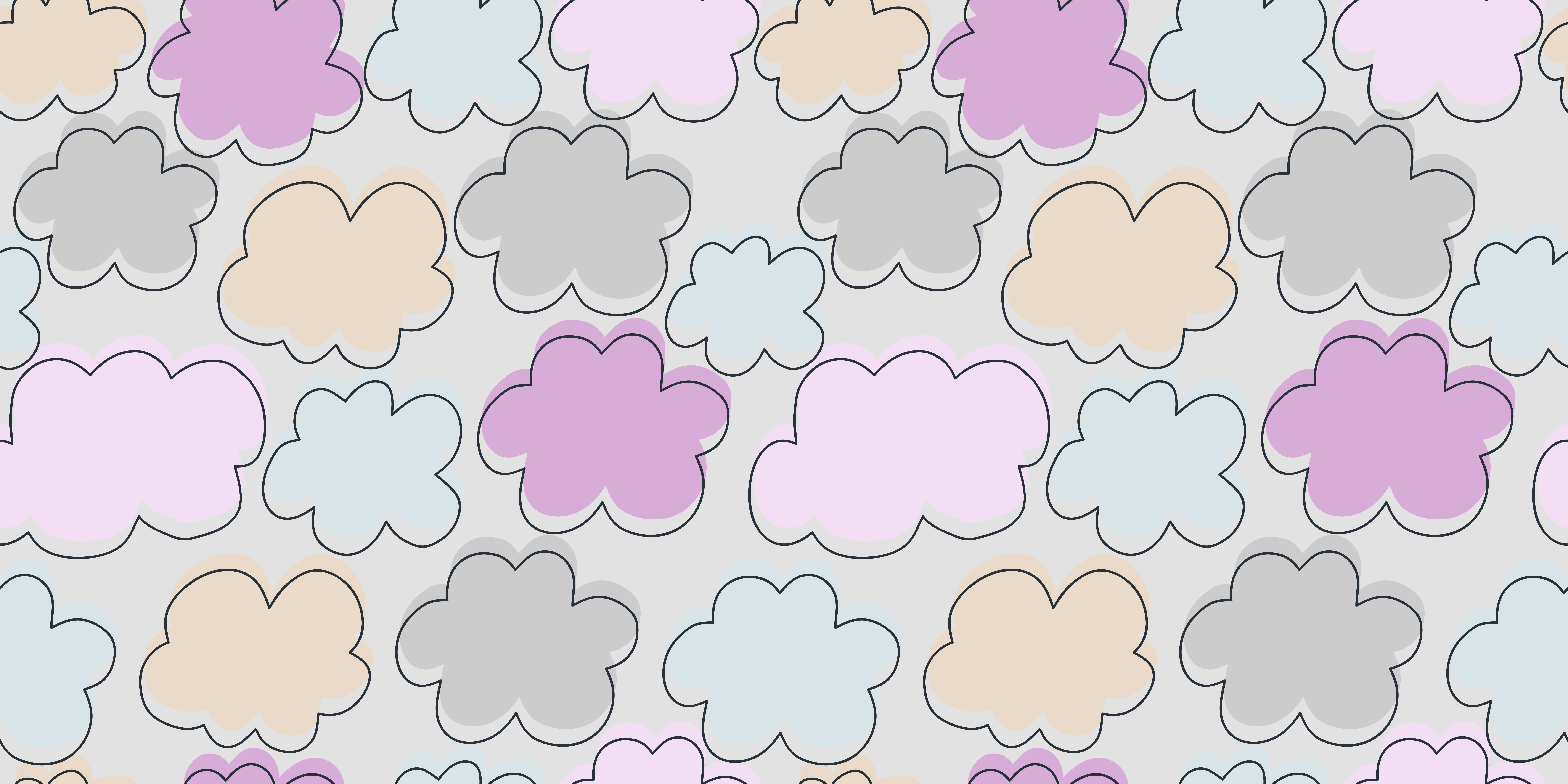 Cloudy Pastel playroom rug - TenStickers