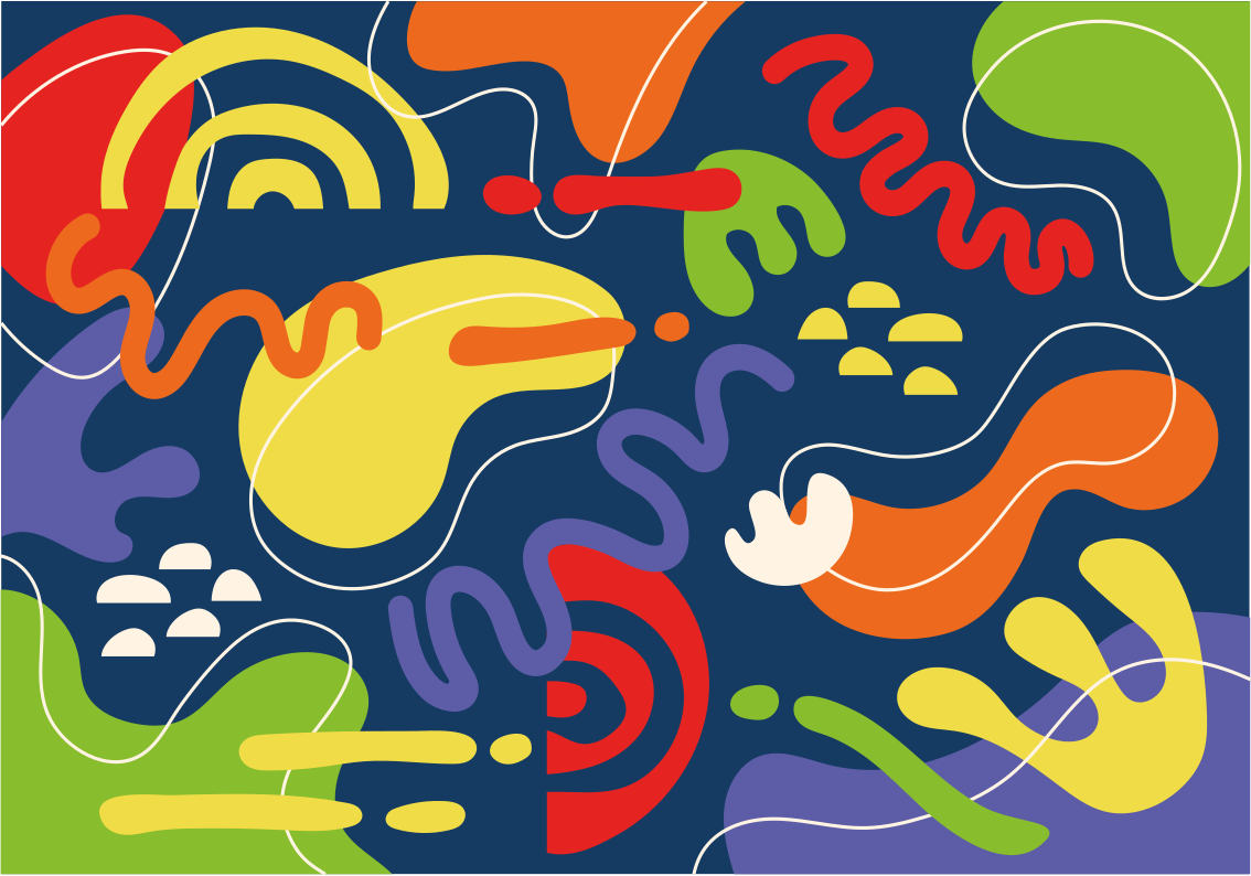 Abstract Colorful Shapes geometric rugs - TenStickers