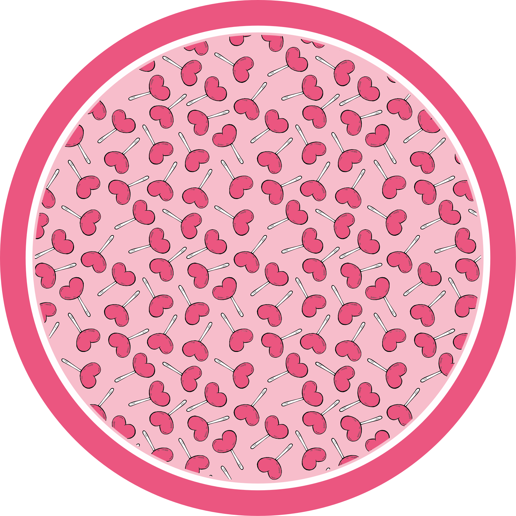 Cherry Delight Circle nursery rugs - TenStickers