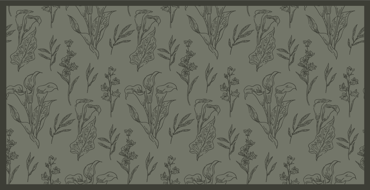 Botanical Illustrations flower vinyl rug - TenStickers