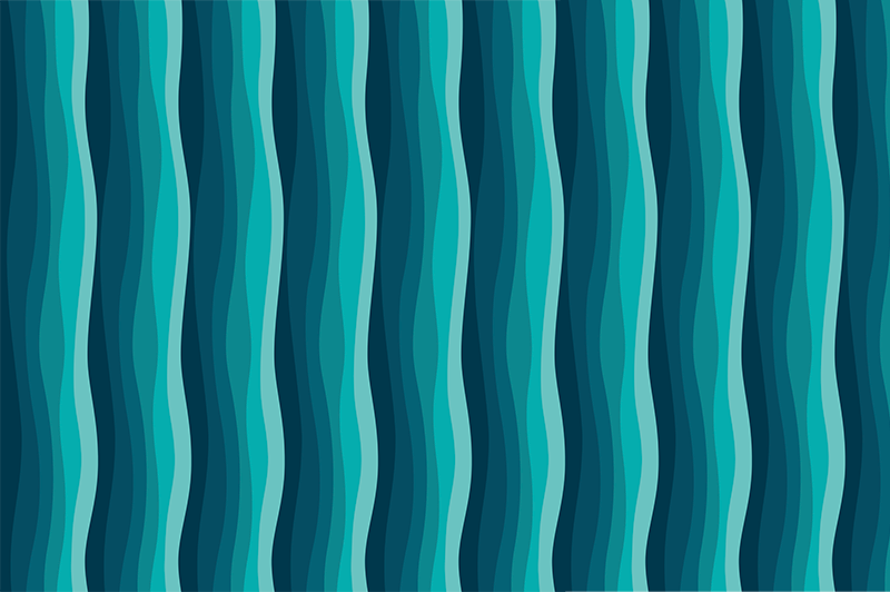 Serene blue waves living room vinyl rug - TenStickers