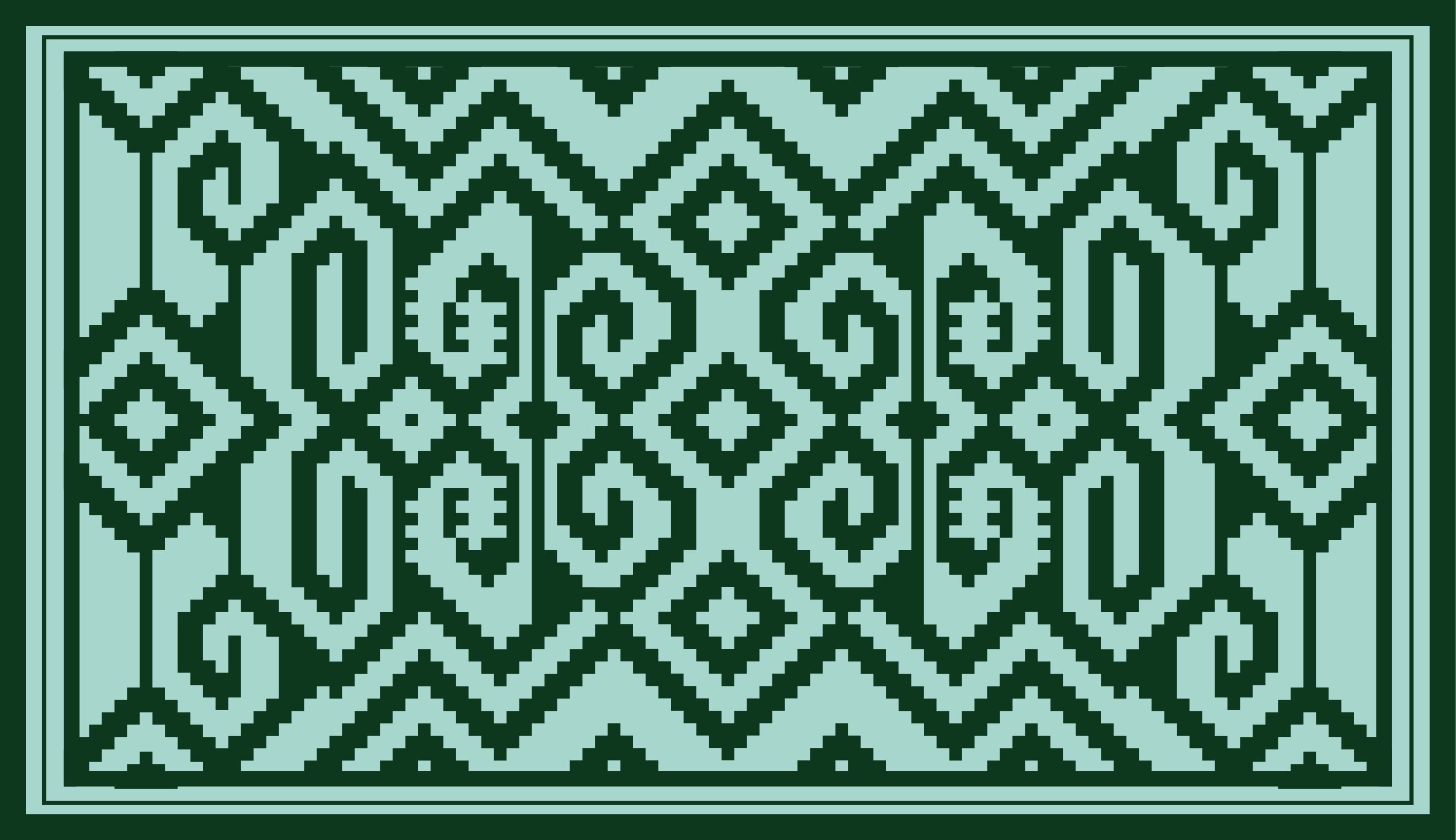 Green Geometric Patterns nordic vinyl rug - TenStickers