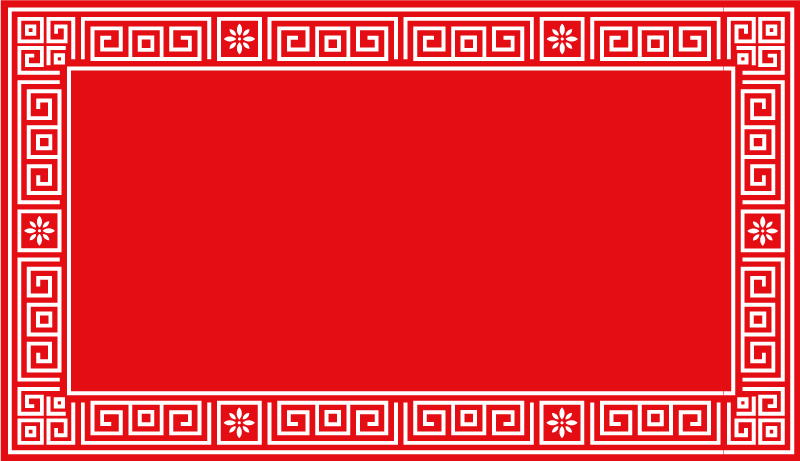 Classic Greek design red vinyl rug - TenStickers