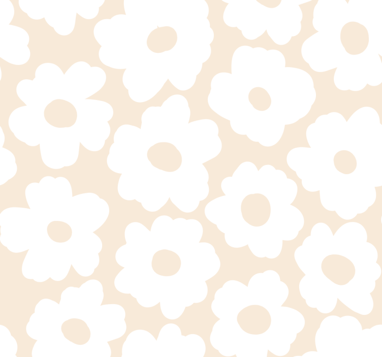 White poppy flower wallpaper - TenStickers