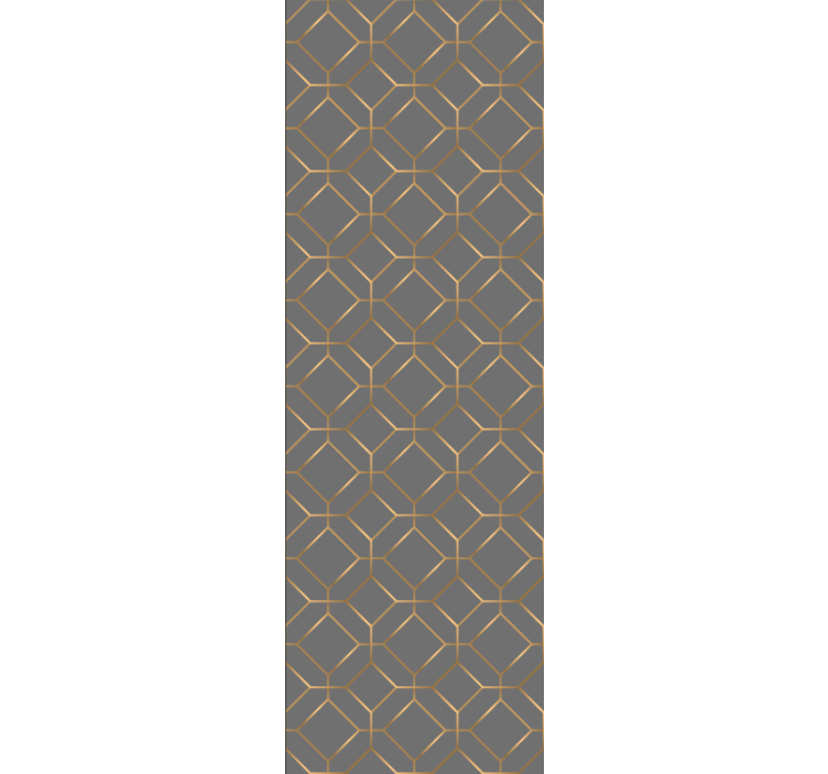 Hexagonal gold pattern shapes wallpaper - TenStickers