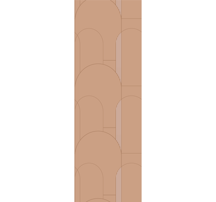 Beige arch patterns modern wallpaper - TenStickers