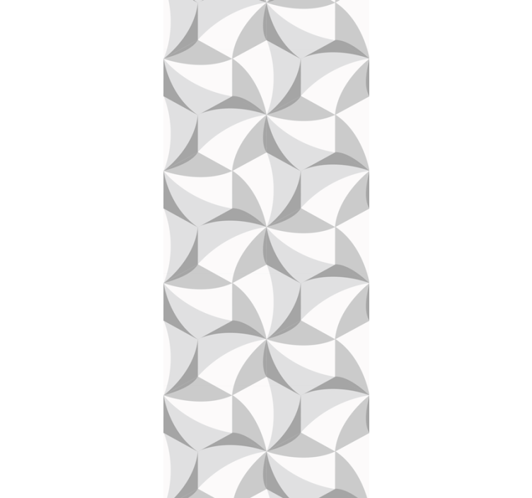 Stylish grey patterned shapes geometric wallpaper - TenStickers