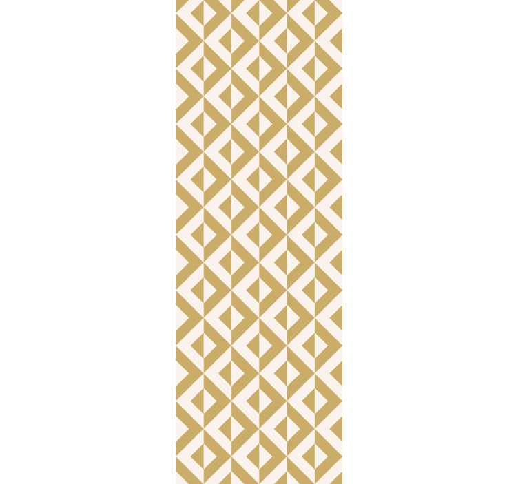 Golden and white triangles motif geometric wallpaper - TenStickers
