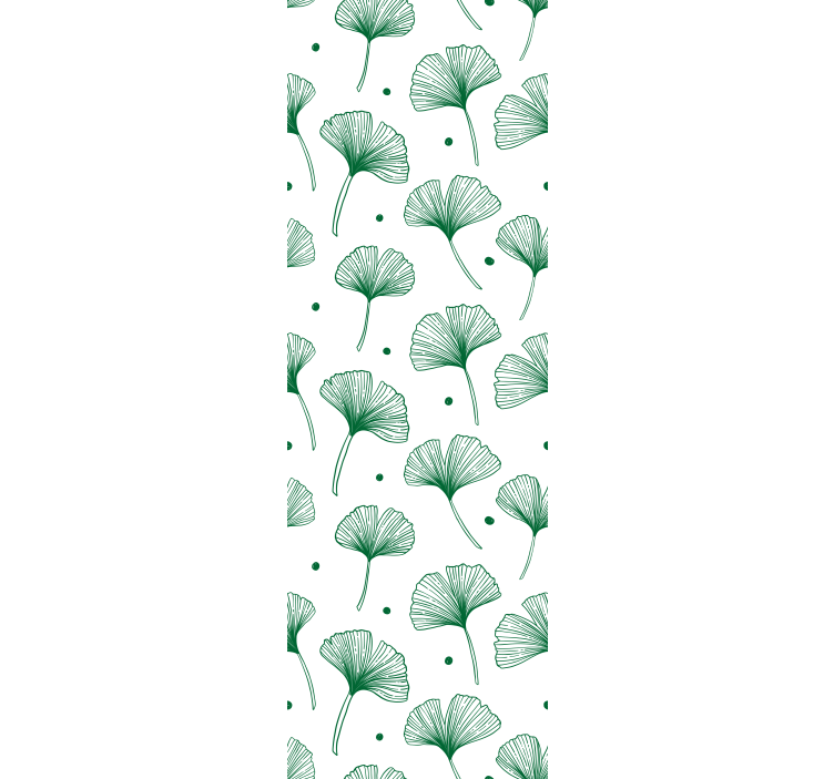 Ginkgo verde elegante leaf wallpaper - TenStickers