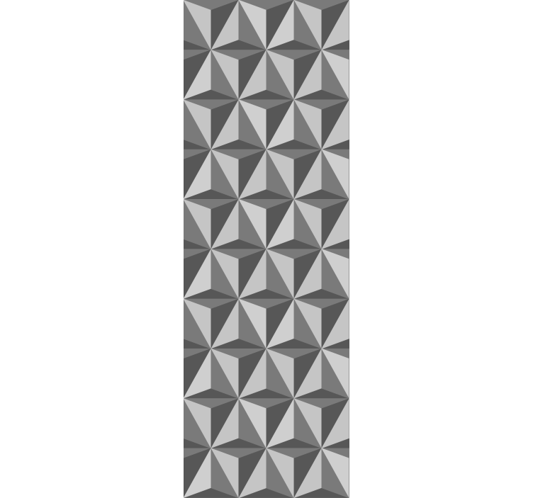 3D grey triangles texture pattern wallpaper - TenStickers