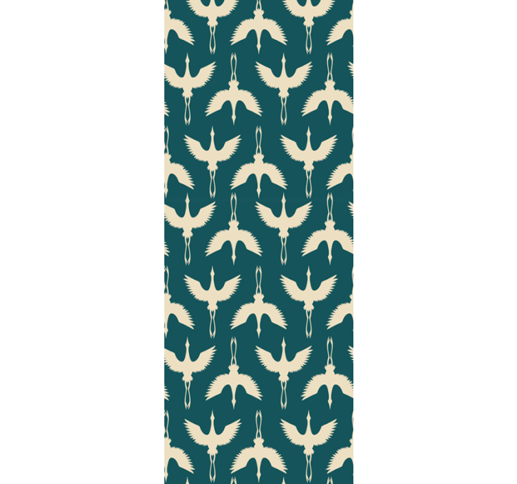 Elegant beige designs birds wallpaper - TenStickers