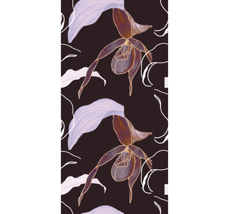 Elegant Orchid Arrangement floral ornament wallpaper - TenStickers