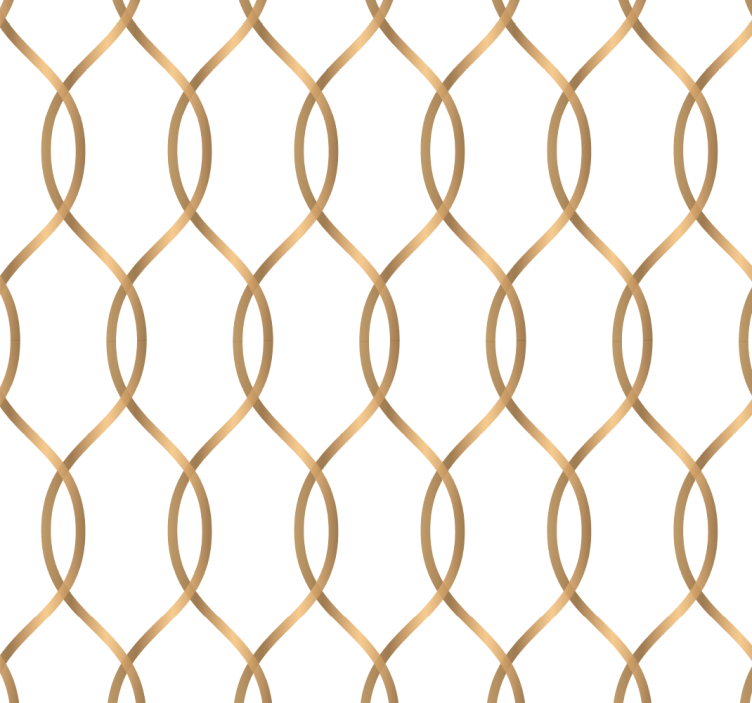 Golden lattice living room wallpaper - TenStickers