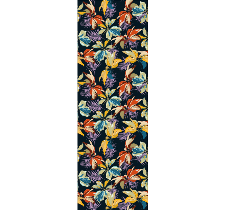 Vivid jungle canopy flower wallpaper - TenStickers