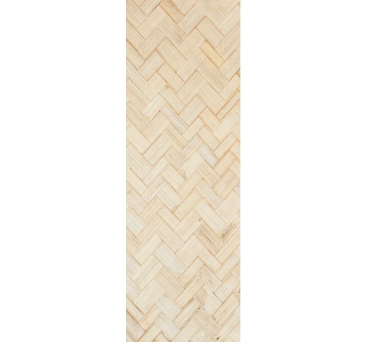 Wood wallpaper with herringbone pattern - TenStickers