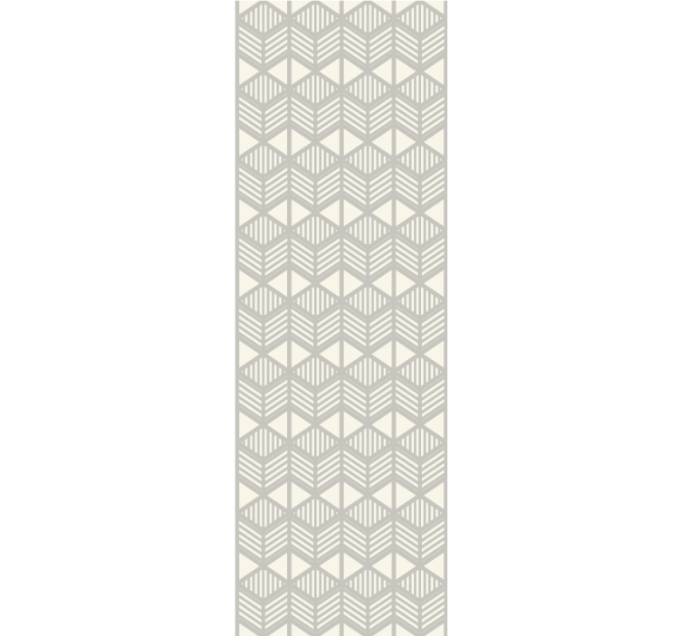 Neutral Chevron grid geometric wallpaper - TenStickers
