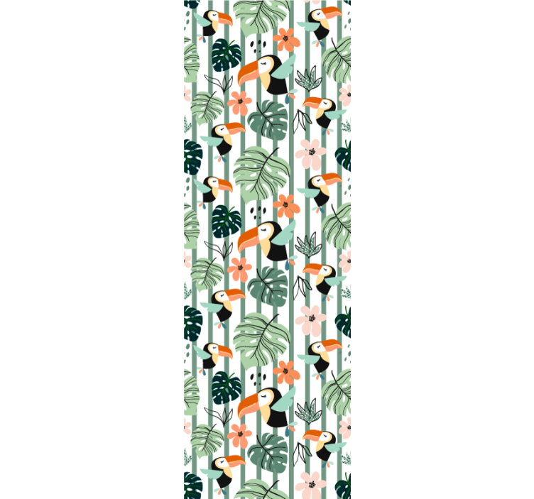 Tropical Toucan Theme animal wallpaper - TenStickers