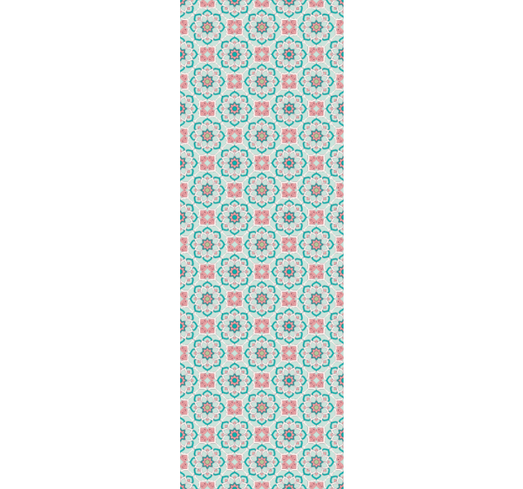 Flower and Star floral ornament wallpaper - TenStickers