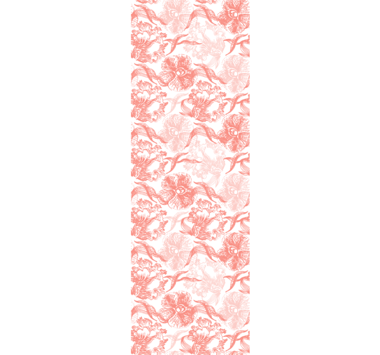 Soft bloom overlay floral ornament wallpaper - TenStickers