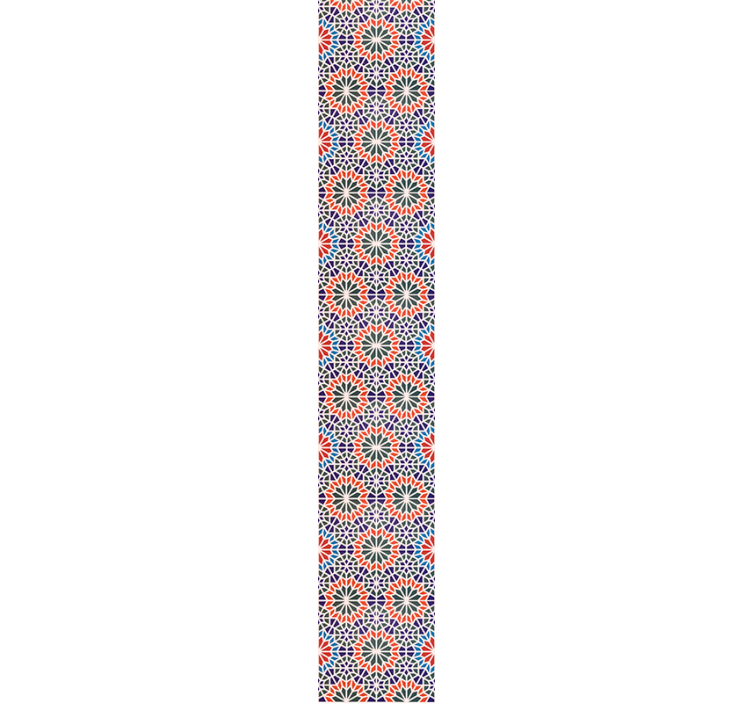 Floral ornament wallpaper with geometric flower patterns - TenStickers