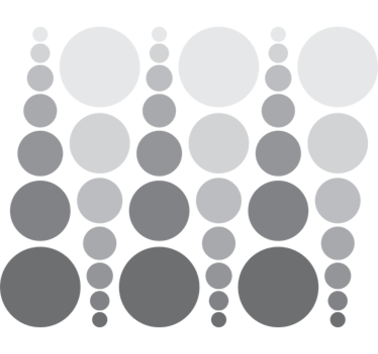 Geometric wallpaper with grey shaded circles - TenStickers
