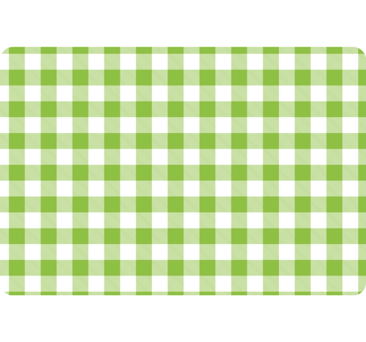 Geometric wallpaper in green checked plaid design - TenStickers