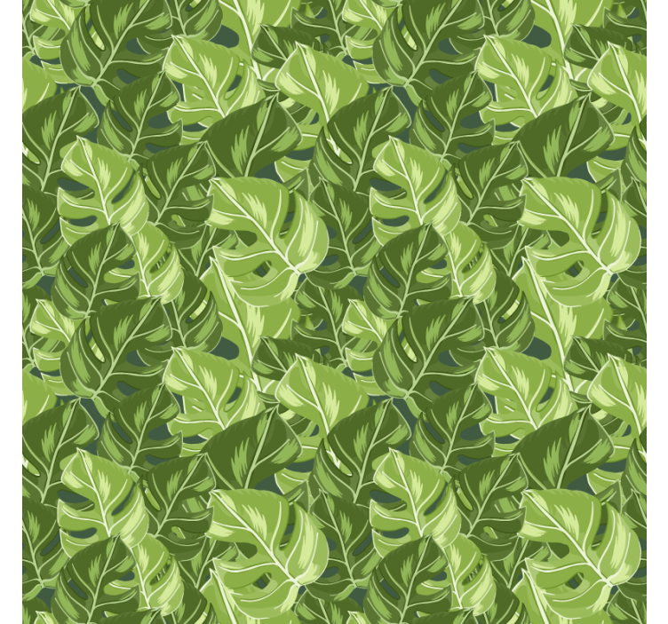 Nature wallpaper with lush leaf designs - TenStickers