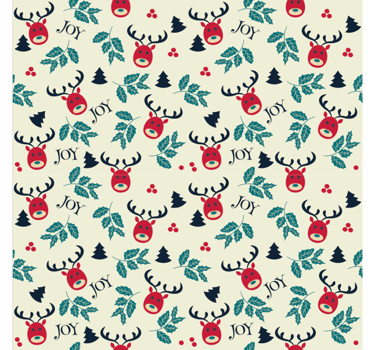 Christmas wallpaper joy and reindeer - TenStickers
