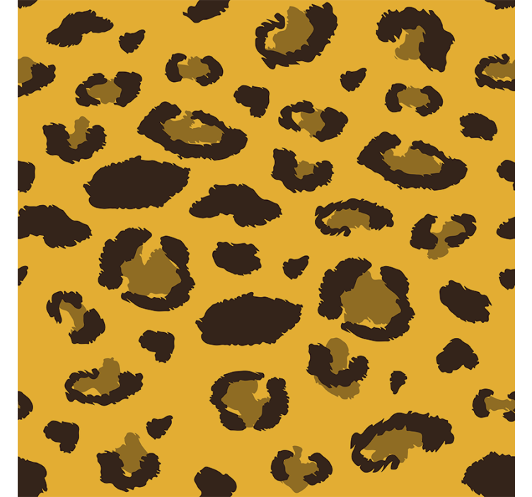 Living room wallpaper leopard animal print design - TenStickers