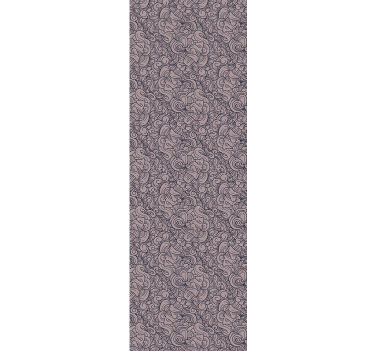 Living room wallpaper with abstract paisley design - TenStickers