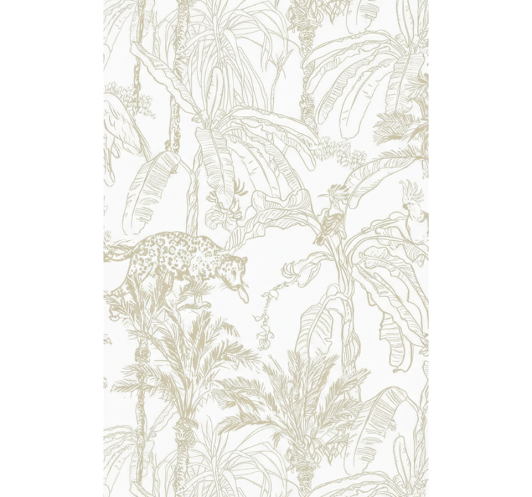 Living room wallpaper tropical toile design - TenStickers