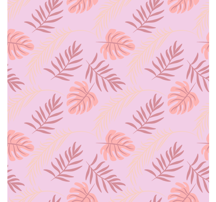 Bedroom wallpaper in pink tropical leaf design - TenStickers