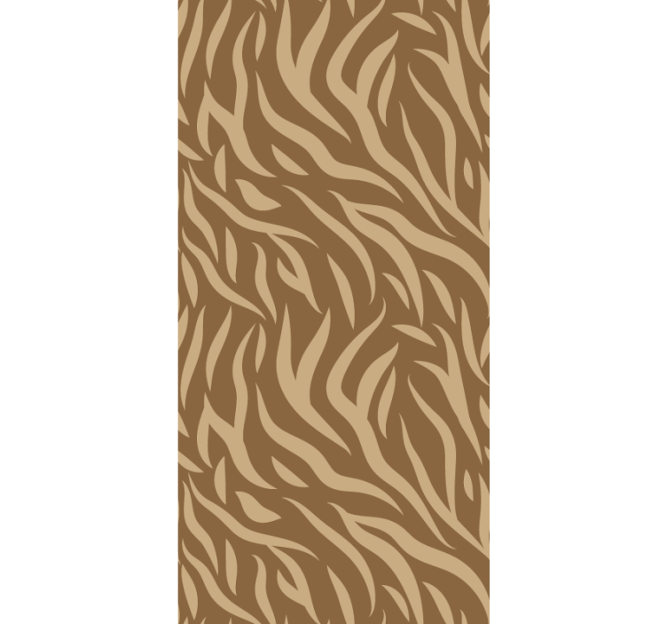 Bedroom wallpaper in brown and beige tiger pattern - TenStickers
