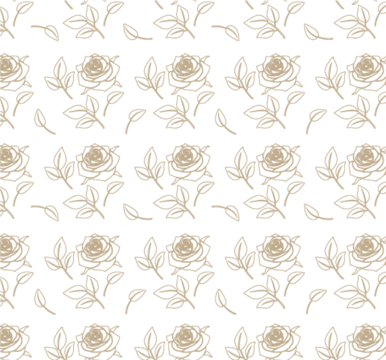 Bedroom wallpaper with intricate rose design - TenStickers