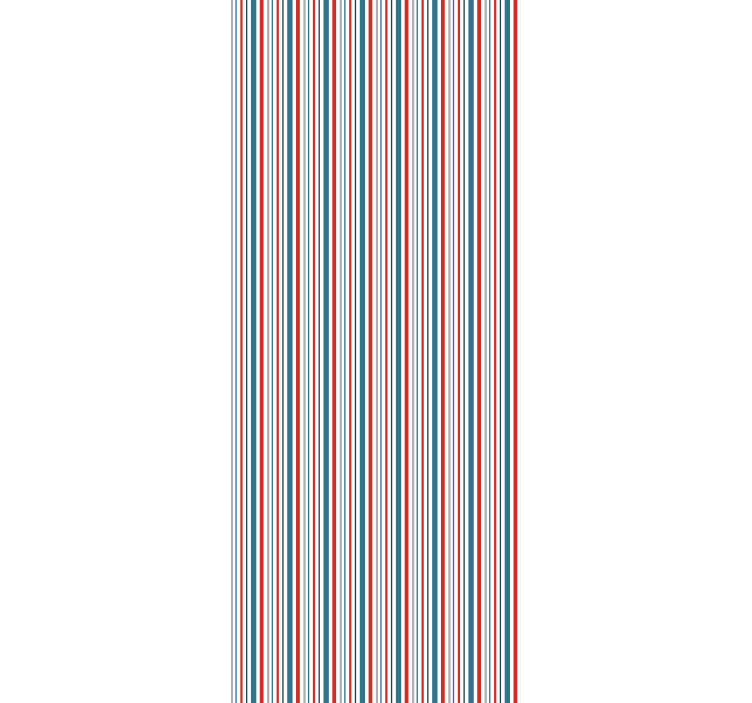 Ornamental wallpaper in marine retro striped design - TenStickers